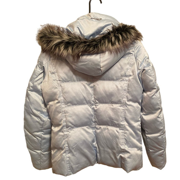 ZeroXposur Puffer Jacket Blue Faux-Fur Hood Quilted Warm Outdoor Sports Ski Coat - Picture 4 of 10